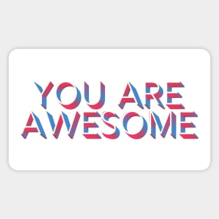 You Are Awesome /// Retro Typography Design Sticker